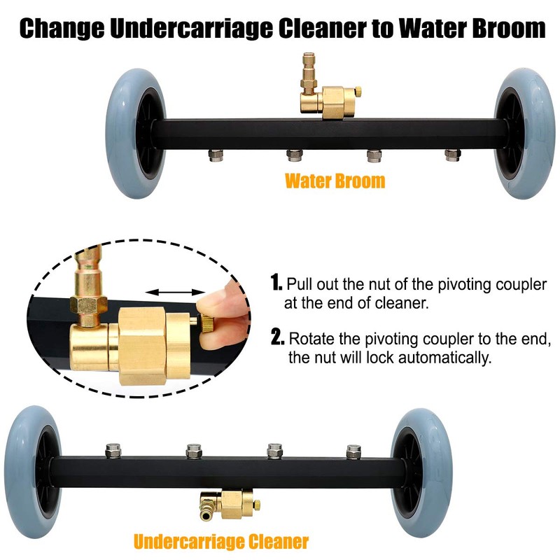 ZALALOVA Pressure Washer Undercarriage Cleaner, 16 Inch Power Washer Surface