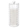 Acrylic Makeup Cotton Round Holder, Luxspire Clear Diamond Pattern Cotton