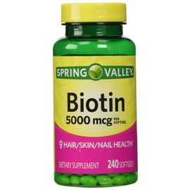 Spring Valley - Biotin 5000 mcg, 240 Softgels