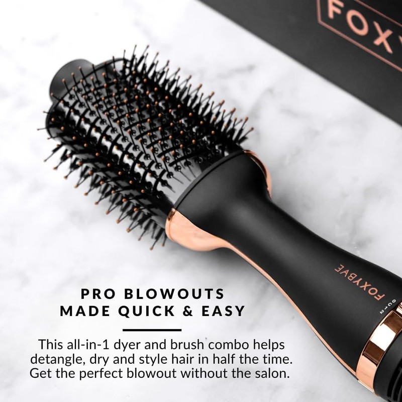 FoxyBae Blowout Dryer Brush 60mm - All-in-One Ceramic Tourmaline -