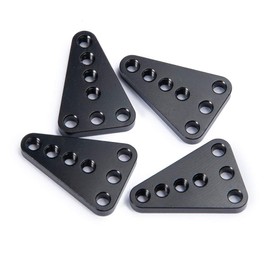 WEFEINO 4PCS Aluminum Front Rear Shock Absorber Mount Adjust Height Bracket Upgrades for 1/10 Axial SCX10 I II RC Crawler Car (Black)