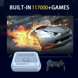 Kinhank Retro Game Console 256GB, Super Console X PRO Built in 117,000+ Games Video Game Console for 4K TV Support HDMI Output, with 2 Gamepads Support 5 Players