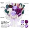 MAMAMIKO Roses Bouquet with Vase,Forever Bouquet Flowers, Eternal Preserved Real