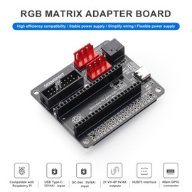 WatangTech RGB Matrix Adapter Board for Raspberry Pi/Pico | HUB75 LED Panel Connector | Dual Power Input (Type-C/DC-044) | 5V/8A Max