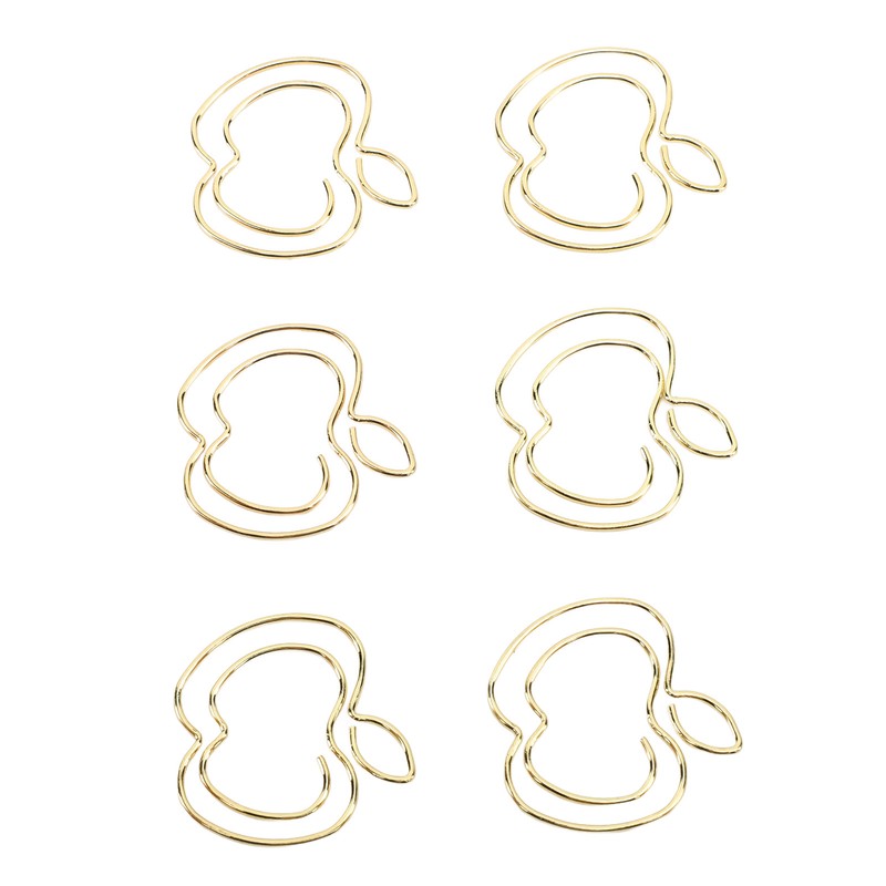 100pcs Fruit Paper Clips Cute Bookmark Pare Clips Portable Funny