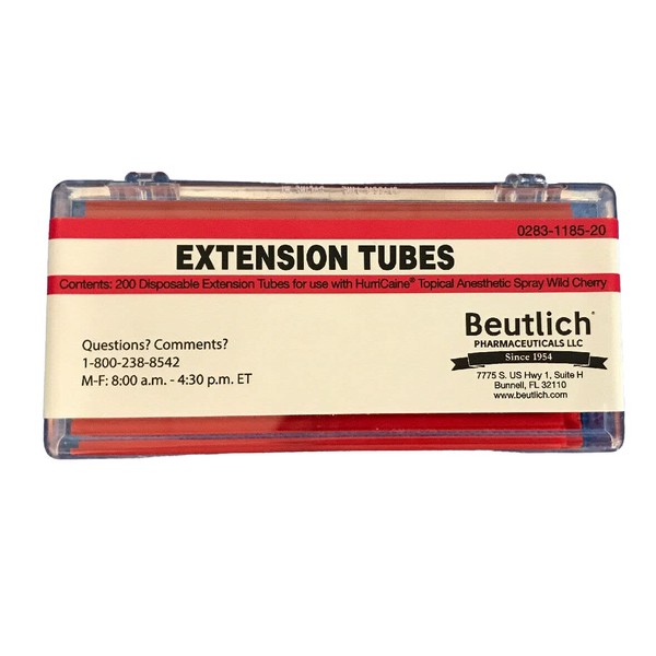 Beutlich 0283-1185-20 Hurricaine Topical Anesthetic Spray Extension Tubes - 200/BX