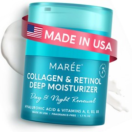 MAREE Face Moisturizer Retinol DD Cream for Face - Daily Wrinkle Cream for Women - Anti Aging Face Cream - Facial Moisturizer with Collagen - Crema Hidratante Para la Cara for Skin Tightening