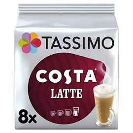 Tassimo Costa Latte Coffee 8 Pods, 340g