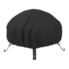ZONADAH Fire Pit Cover 48 Inch Heavy Duty Waterproof Round Fire Pit Cover with Thick PVC Coating Drawstring Full Cover Patio Fireplace Cover