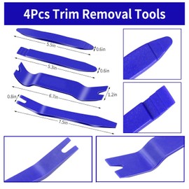 Cumilo Auto Trim Removal Tool Kit,5Pcs Plastic Pry Tools & Car Fastener Rivet Clips Remover,No Scratch Automotive Panel Door Set(BLUE)