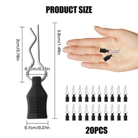 20 Pcs RC Karosserie Clips Deerc Ersatzteile mit Aufreißlaschen, Aluminiumlegierung und Stahl, Ersatzteile für 1/10, 1/12, 1/16 Ferngesteuerte Autogehäuse, Langlebig