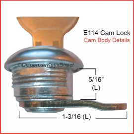 American Specialties Inc, (ASI) ASI - E114 Cam Lock Set "#10-L-001" for Paper Towel, Toilet Tissue Disp. (1/set)