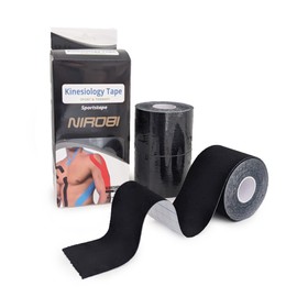 NIROBI Sports Flex Kinesiology Tape (3 Rolls pack) - Cotton Therapeutic Sports Tape Pro for Shoulder Knee, Elbow Ankle, Waterproof, Breathable, Latex-free - 2' x 16.4 Feet (5CM by 5M) Per Roll