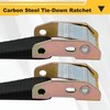 lukar 4 Pack L Track Tie Down Straps Ratchet, 1"