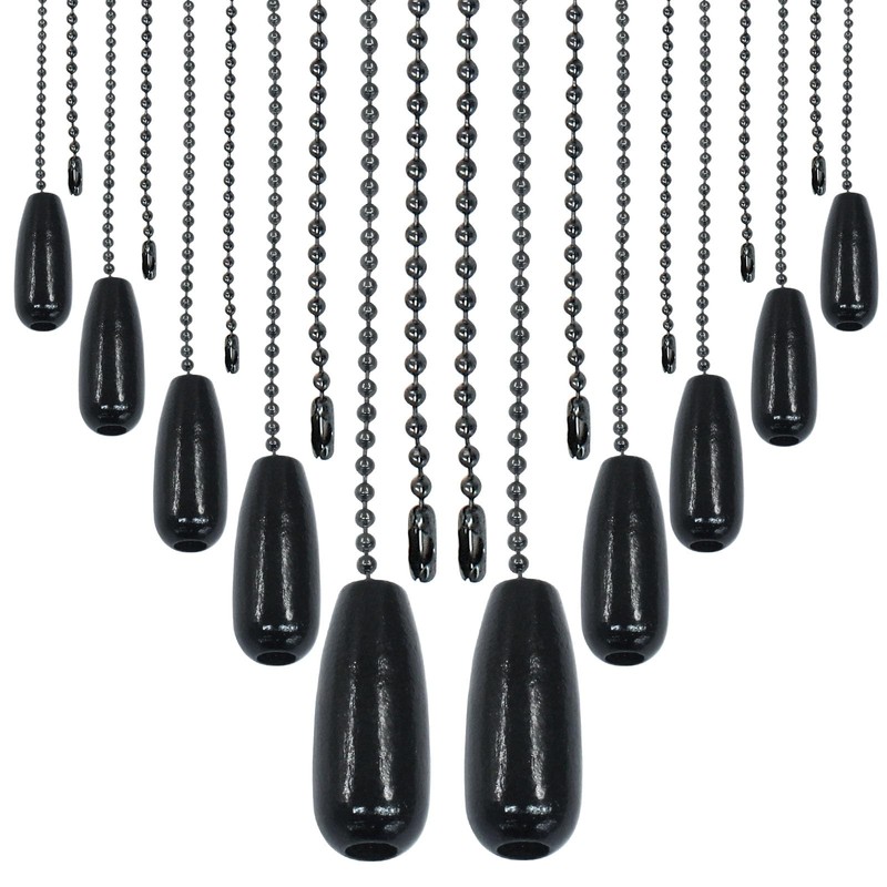 Hordion 10pcs Ceiling Fan Pull Chain Extender, 12.5 Inches Beaded