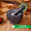 Aisiming Mortar and Pestle Set Polished Natural Marble Guacamole Molcajete