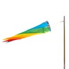 PHENO FLAGS Rainbow Windsock, 95 cm, Colourful Garden Decoration for