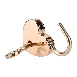 Lock Diary Love Lock with Engraving, Heart-Shaped Padlock, Pack of 2 Rose Gold Mini Padlock, Small Heart-Shaped Padlock with Key, Lock for Diary