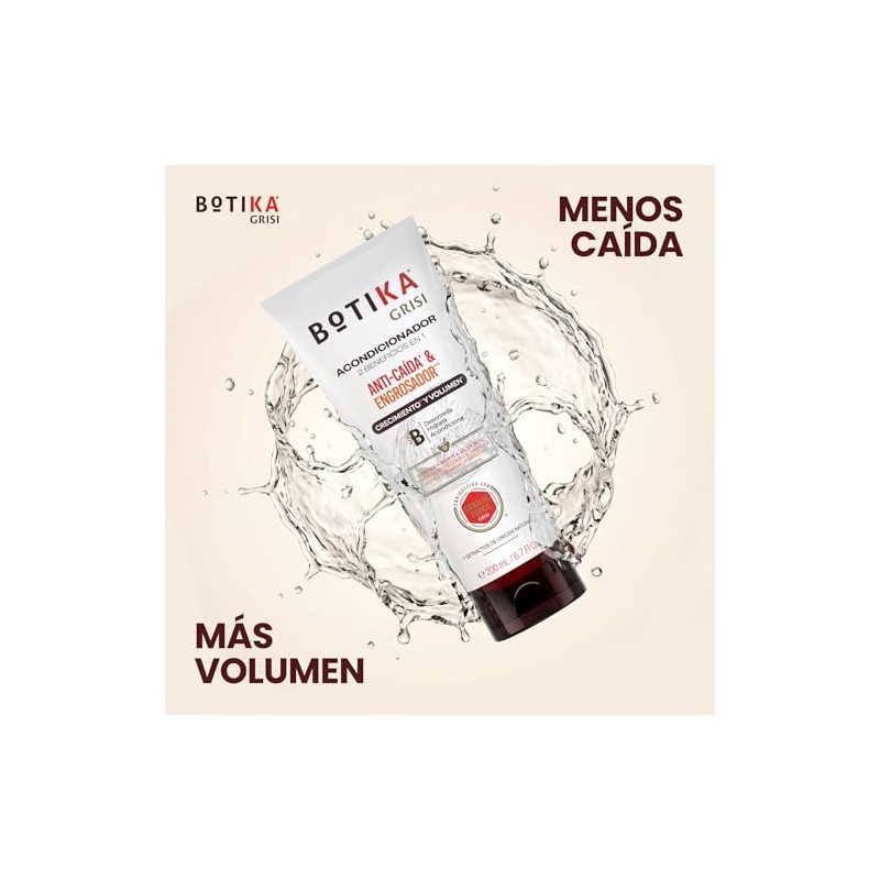 Botika Grisi, Acondicionador Anticaída y Engrosador, aporta crecimiento y volumen,