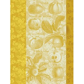 Le Jacquard Français 27509 Tea Towel Pommes A Croquer Golden 80 x 60 cm Cotton