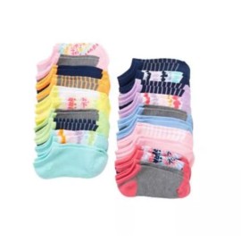 Capelli New York Girls Capelli New York 20pk.Tie Dye and Stripe No Show Socks SZ M/L