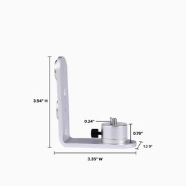 Adir Multifunctional Line Laser Level Wall Mount Bracket - Aluminum L-Shaped Bracket with 1/4-Inch Screw Thread - Hold Laser to a Wall, Pipe or Metal Stud (Silver)