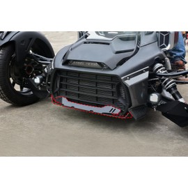 SAUTVS Aluminum Radiator Protector for Can-Am Ryker 600 900 / Rally, Lower Protector Skid Plate Guard for Can Am Ryker All Models Accessories, OEM Front Bumper Lip Plate(Replace #219400999)
