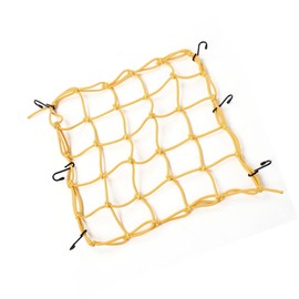 Partuto Yellow Nylon Rubber 6 Hook Luggage Cargo Flexible Net for Motorcycle Replacement