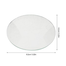 TOMETURE Convex Clock Glass Replacement: 8.2cm/3.2 Inch Round Transparent Dome Cover - Clear Clock Face Panel for DIY Repairs & Home Projects - Easy to Install