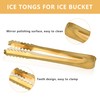 Stainless Steel Ice Scoop and Ice Tongs, Akamino Small Round