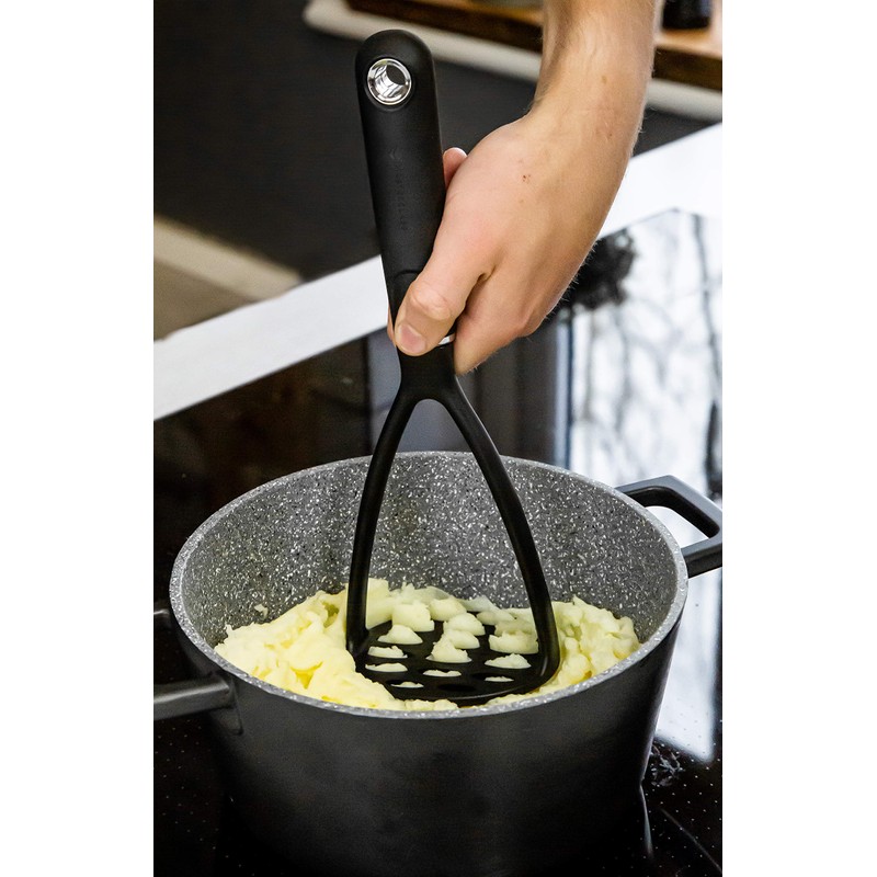 MasterClass Potato Masher, Stainless Manual Mash Potato Maker, Ergonomic Soft-touch