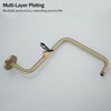 RANDOM 16 inch Brushed Gold Shower Head Riser Pipe,S Shaped