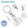 Pack of 5 Shopping Trolley Token, Shopping Trolley Token, Key