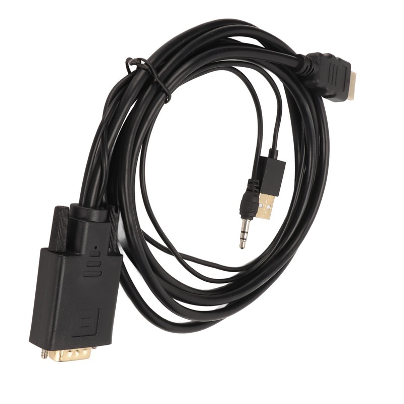 VGA to HD Multimedia Interface Adapter Cable with Power and