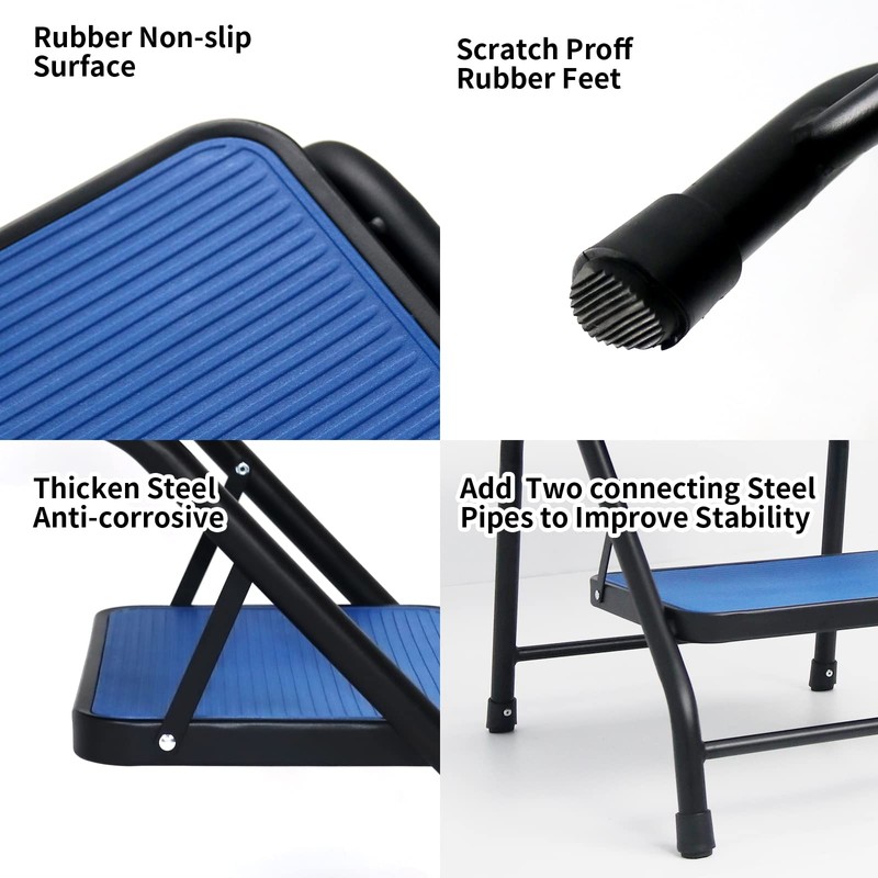 Duwee 2 Step Ladder,Step Stool with Wide Anti-Slip Pedal,Heavy Duty