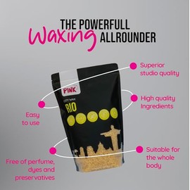 PINK Cosmetics RIO CITY WAX 1000g - Stripless Professional Hot Wax Beads for economical waxing - Full Body Hard Wax Beans - Hair Removal Wax - Bikini Wax