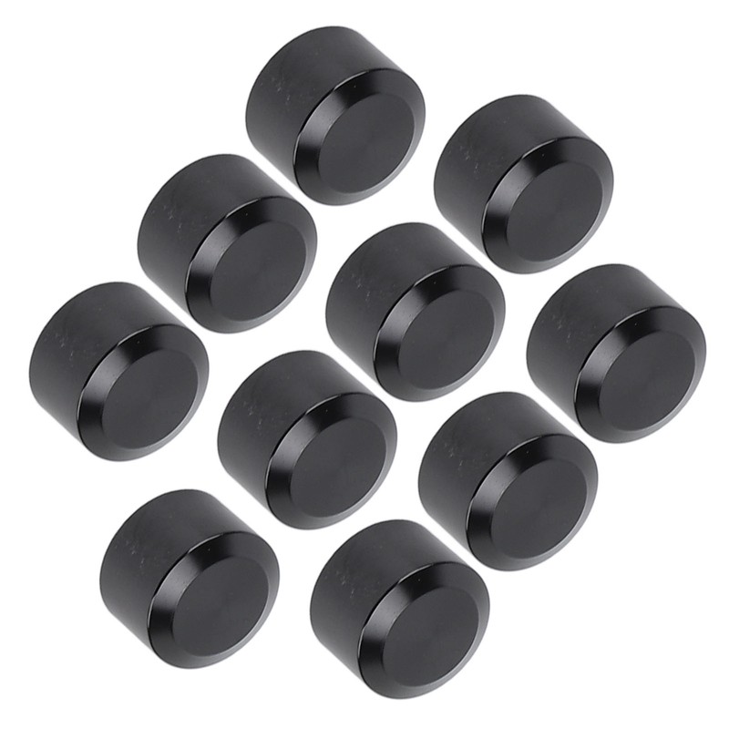 10PCS Motorcycle Head Bolt Cover Black Flat CNC Aluminum Engine