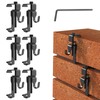 6Pcs Stainless Steel Brick Hooks, Brick Clips, No-Drill Brick Hangers