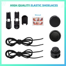 AIXMEET 5 Pairs of Elastic Shoelaces Without Tying 100 cm Sports Shoelaces with Quick Release Rubber Shoelaces for Children, Elderly