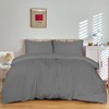 SSW HOMES Double Duvet Cover Charcoal - 3 Pcs Brushed