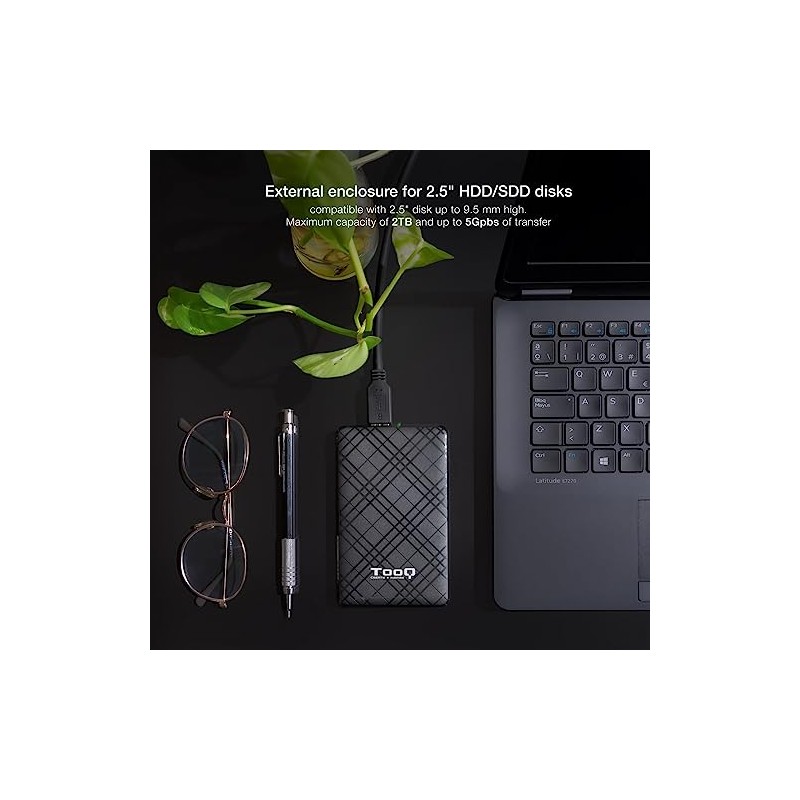 2.5" SATA Compatible External Hard Drive Enclosure USB 3.1 Gen