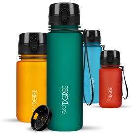 720°Dgree uberBottle Children's Water Bottle, softTouch with Sieve, Leak-Proof, BPA-Free Bottle for School, Sports, Fitness, Tritan Water Bottle, Slim, Lightweight, Shockproof, Reusable – 500 ml