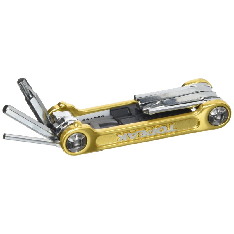 Topeak Unisex's Mini 9 Pro Multi Tool, Yellow/Silver, 7.6 x