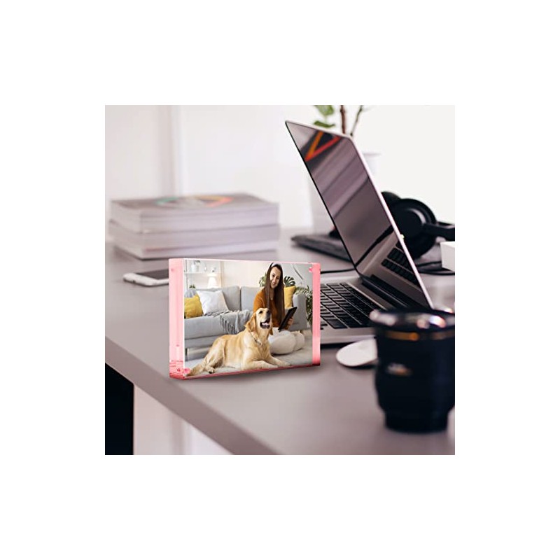 The original acrylic 4x4 MAGNET FRAME with Rose Edge by