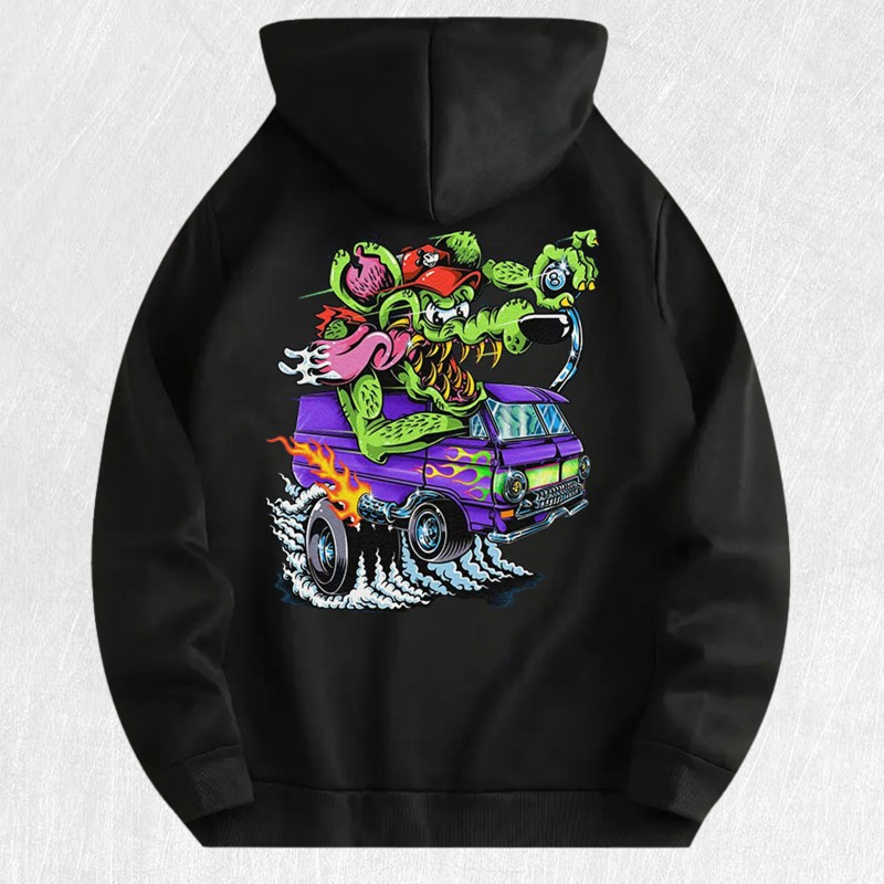 Rat Fink Graphic Hoodie 100% Cotton US Warehouse 7 ColorsColor: