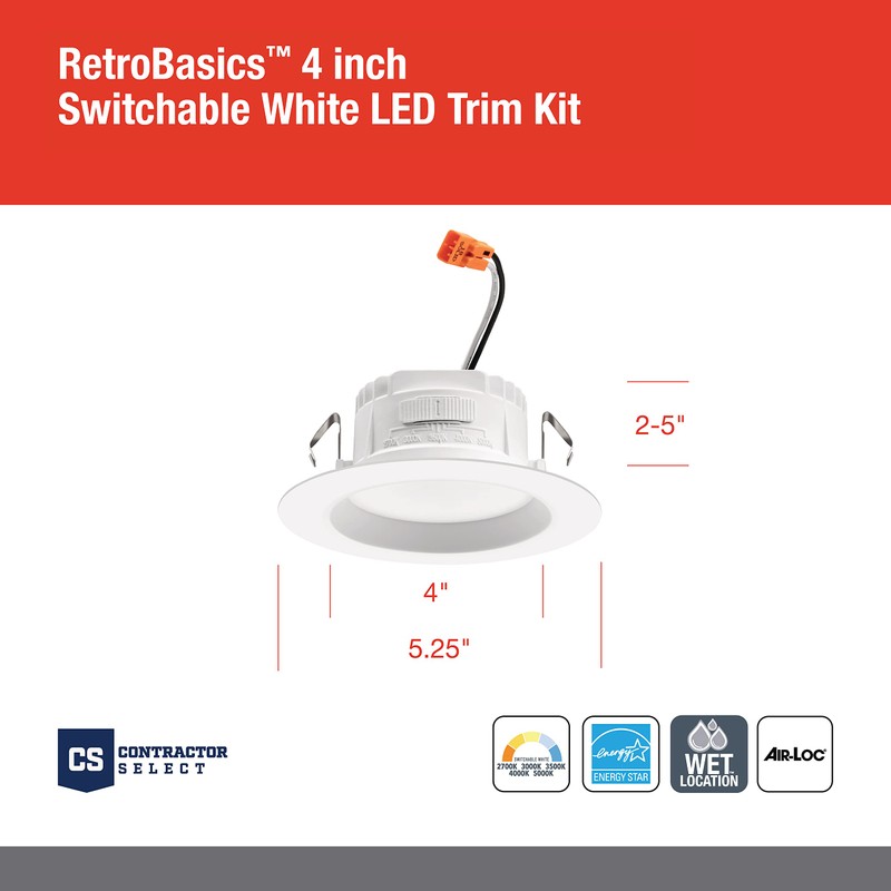 Juno 4 Inch LED Recessed Lighting, RetroBasics Series LED Downlight