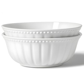 HOMBENE Large Ceramic Soup Bowls, 9.5 Inch Pasta Serving Bowl Dinner Bowls, Microwave Dishwasher Safe Bowl Set of 2