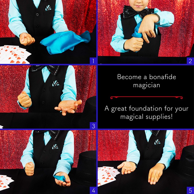 London Magic Works Magicians Silks with Tricks (red, 6 inch)