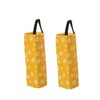 Audiofan Plastic Bag Stockers, Kitchen Organizer, Floral, Yellow, 2-piece Set,