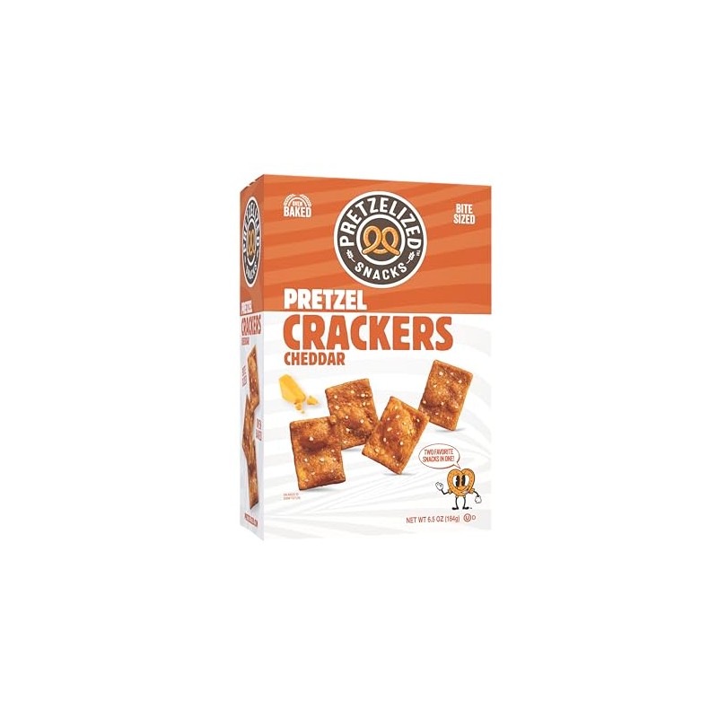Pretzelized, Cheddar Pretzel Crackers, 6.5 Ounce